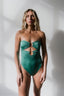 Faye Strapless Ring One Piece in Bondi Blue