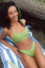 Polly Sporty Bikini Top in Aloe Green