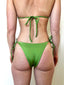 Dev Cheeky Side-Tie Bikini Bottom in Aloe Green