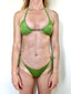 Dev Cheeky Side-Tie Bikini Bottom in Aloe Green